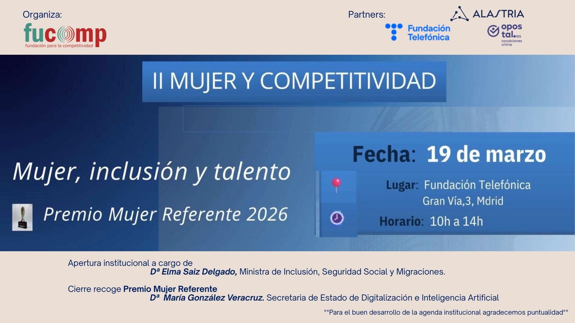 Save the Date Mujer y Competitividad